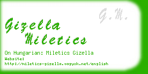 gizella miletics business card